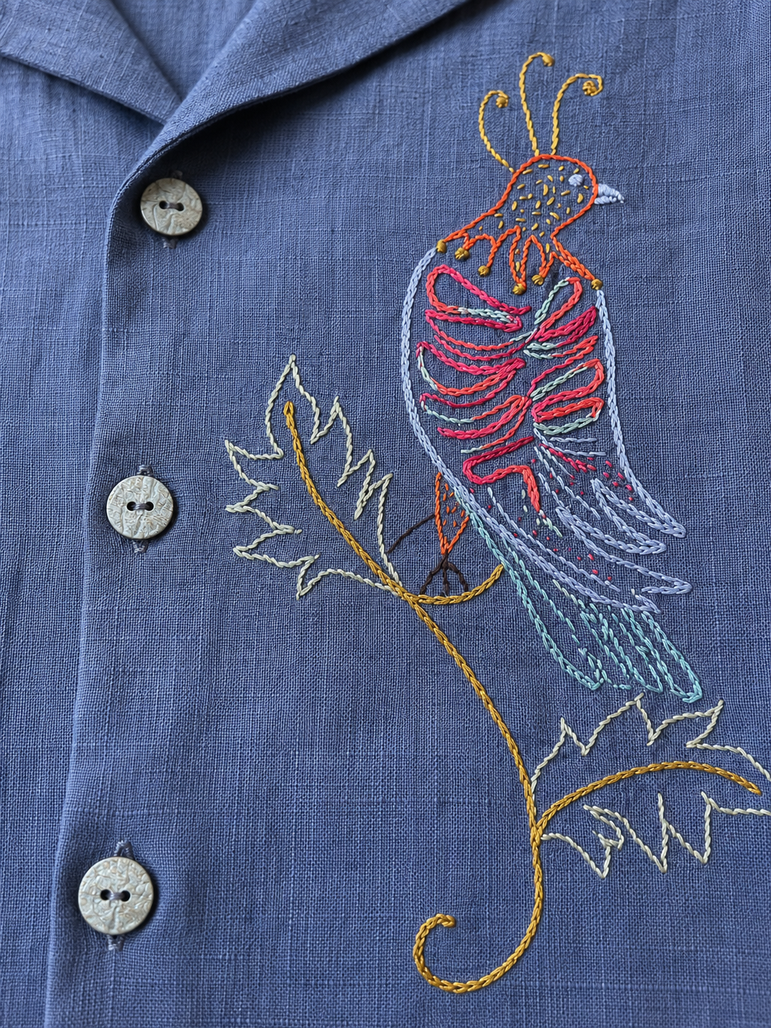 Camisa Safari Bordada