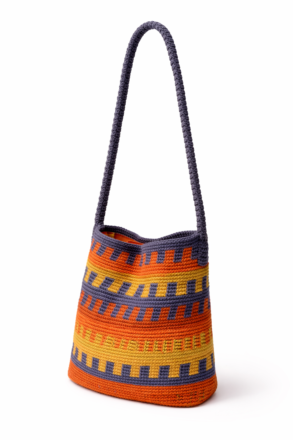 Bolso Crochet Zigzag Artesanal