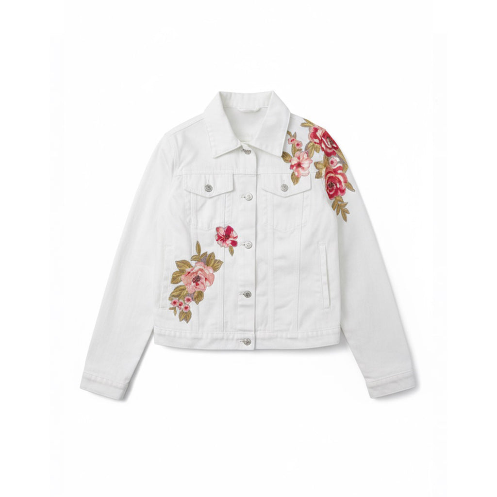 Chaqueta “White Denim Garden”
