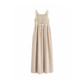 Vestido Crochet Beige