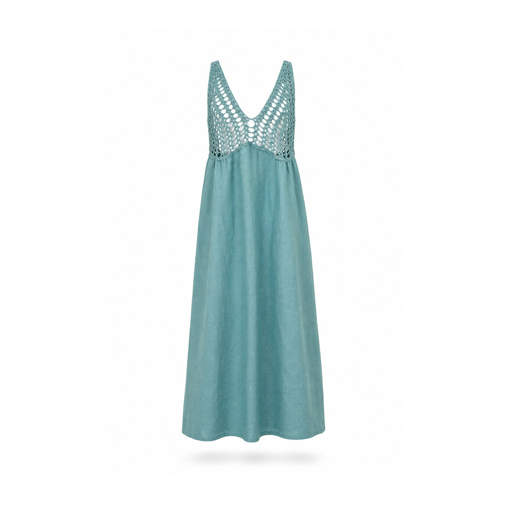 Vestido Crochet Turquesa