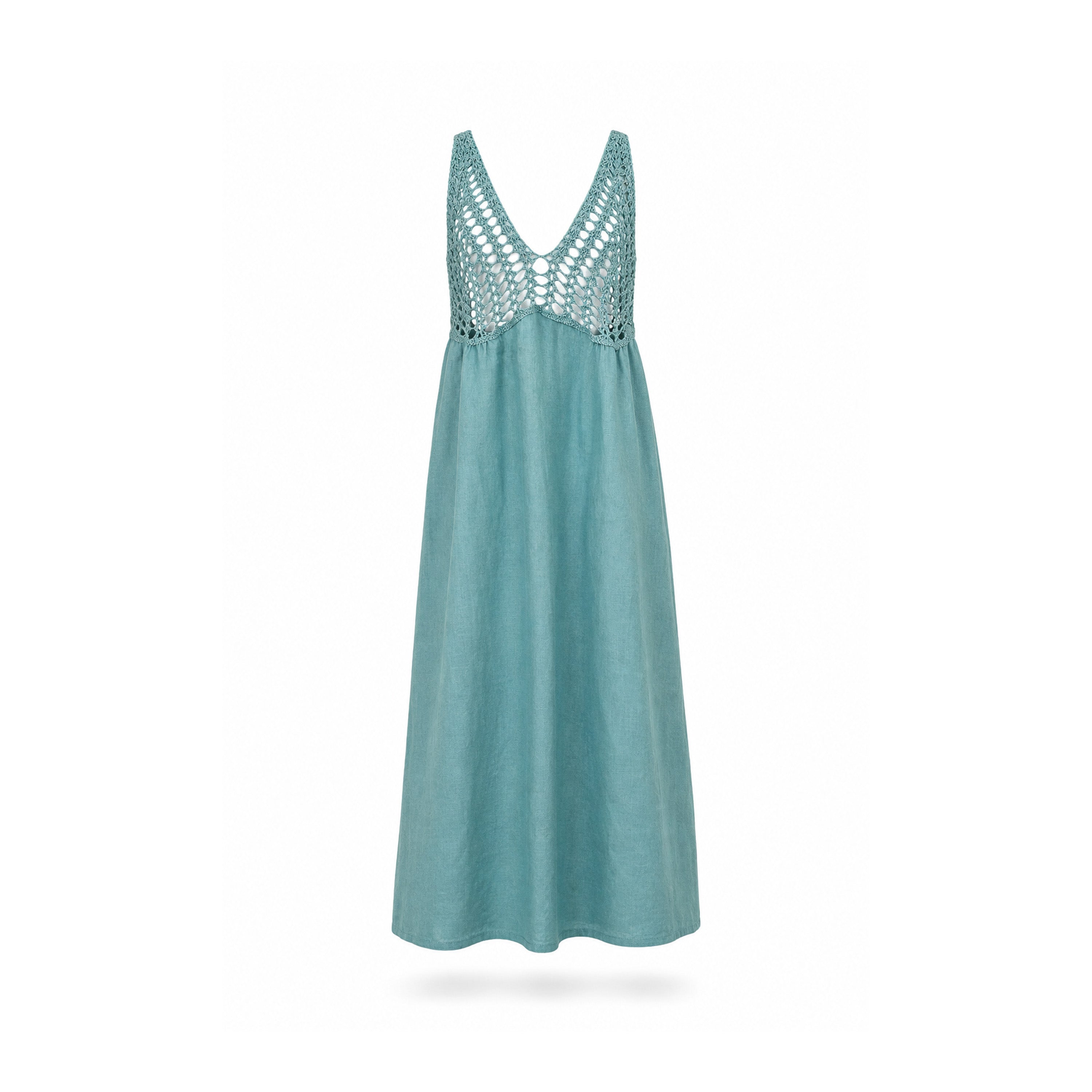Vestido Crochet Turquesa